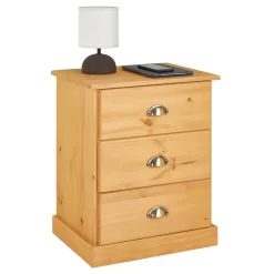 Nachttisch PARIS Mit 3 Schubladen, In Braun