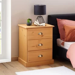 Nachttisch PARIS Mit 3 Schubladen, In Braun -Berühmt Möbel 84148 AC0