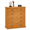Schubladenschrank PARIS Aus Massiver Kiefer Gebeizt/gewachst Mit 6 Schubladen