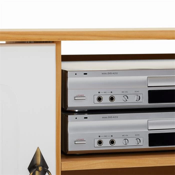 TV Lowboard BELFORT In Weiß/braun, Kiefer Massiv 4 TV Lowboard BELFORT In Weiß/braun, Kiefer Massiv – Bild 4