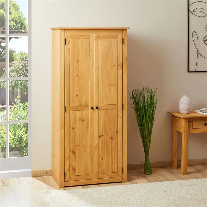 Kleiderschrank CANCUN, Kiefer Massiv 2 Kleiderschrank CANCUN, Kiefer Massiv – Bild 2