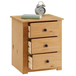 Nachttisch CANCUN Aus Kiefer Mit 3 Schubladen -Berühmt Möbel 91414 2