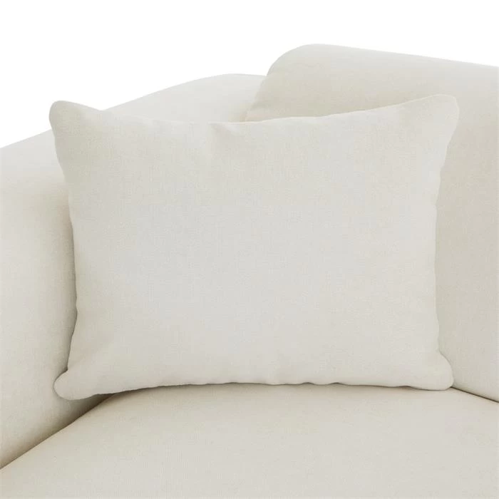 Ecksofa NUBES Inkl. Kissen, Chenille In Weiß 4 Ecksofa NUBES Inkl. Kissen, Chenille In Weiß – Bild 4