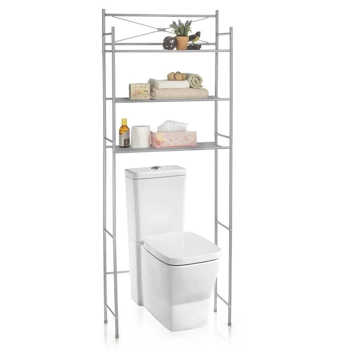 Toiletten Waschmaschinen Regal MARSA Mit 3 Ablagen In Grau 2 Toiletten Waschmaschinen Regal MARSA Mit 3 Ablagen In Grau – Bild 2