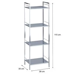 Badregal Metallregal MATIS Mit 4 Böden -Berühmt Möbel 93003 4