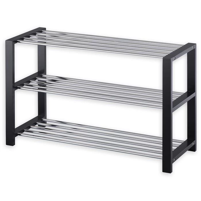 Schuhregal ARINA 3 Böden Schwarz 1 Schuhregal ARINA 3 Böden Schwarz