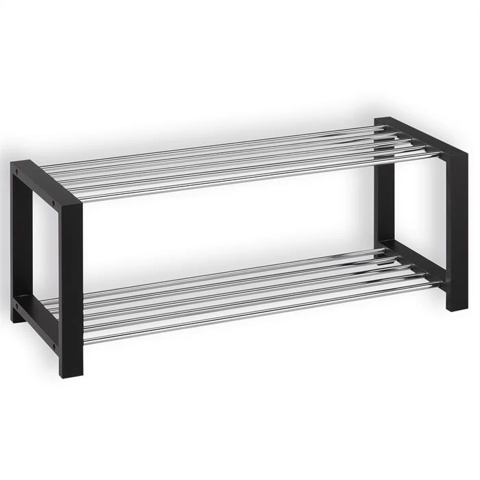 Schuhregal ARINA 2 Böden Schwarz 1 Schuhregal ARINA 2 Böden Schwarz