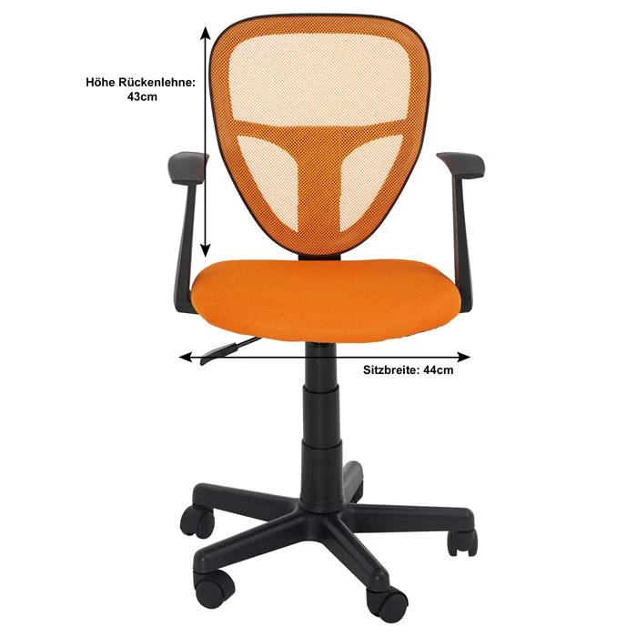 Kinderdrehstuhl STUDIO In Orange Mit Armlehnen 5 Kinderdrehstuhl STUDIO In Orange Mit Armlehnen – Bild 5