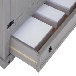 Kleiderschrank RAMON Im Mexiko Stil, Kiefer Massiv, Grau/natur 11 Kleiderschrank RAMON Im Mexiko Stil, Kiefer Massiv, Grau/natur -Berühmt Möbel 93083 5 N