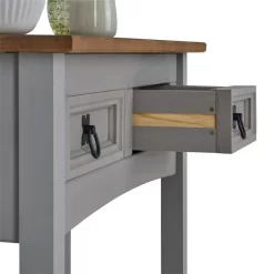 Konsolentisch RAMON Kiefer Massiv Mit 2 Schubladen, Grau/braun -Berühmt Möbel 93092 3 N