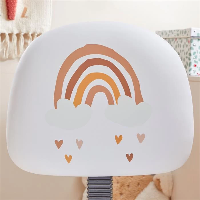 Kinderdrehstuhl RAINBOW Höhenverstellbar, Kunstleder In Weiß 6 Kinderdrehstuhl RAINBOW Höhenverstellbar, Kunstleder In Weiß – Bild 6