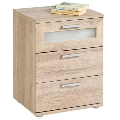 Nachttisch MARY Sonoma Eiche Mit 3 Schubladen
