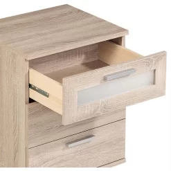 Nachttisch MARY Sonoma Eiche Mit 3 Schubladen -Berühmt Möbel 93757 2