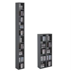 CD / DVD Regal CHART Mit 10 Fächern In Graphitgrau