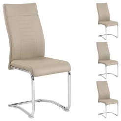 4er Esszimmerstuhl Set LOANO In Braun