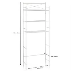 Toiletten Waschmaschinen Regal MARSA Mit 3 Ablagen In Weiß -Berühmt Möbel 93939 3