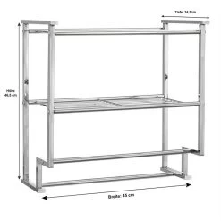 Wand-Handtuchhalter BARIS Mit 2 Ablagen -Berühmt Möbel 93942 2