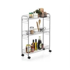 Rollwagen ZETA Verchromt Mit 3 Ablagen