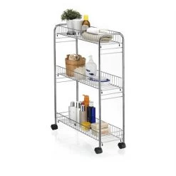 Rollwagen ZETA Verchromt Mit 3 Ablagen -Berühmt Möbel 93977 2