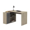 Eckschreibtisch LENA Mit Regal In Sonoma Eiche/grau
