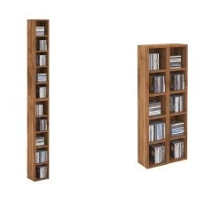 CD / DVD Regal CHART Mit 10 Fächern In Nussbaum