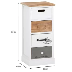 Kommode SALVA In Weiß Mit 4 Schubladen -Berühmt Möbel 94094 8 N3