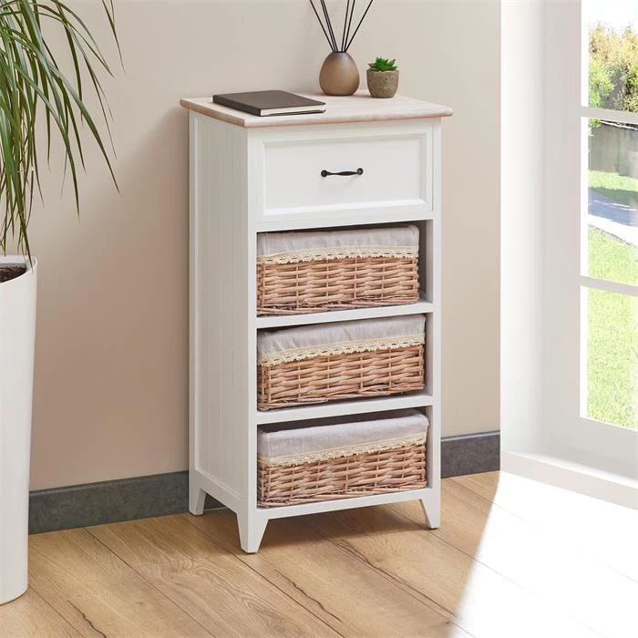 Kommode PROVENCE In Weiß, Vintage 2 Kommode PROVENCE In Weiß, Vintage – Bild 2