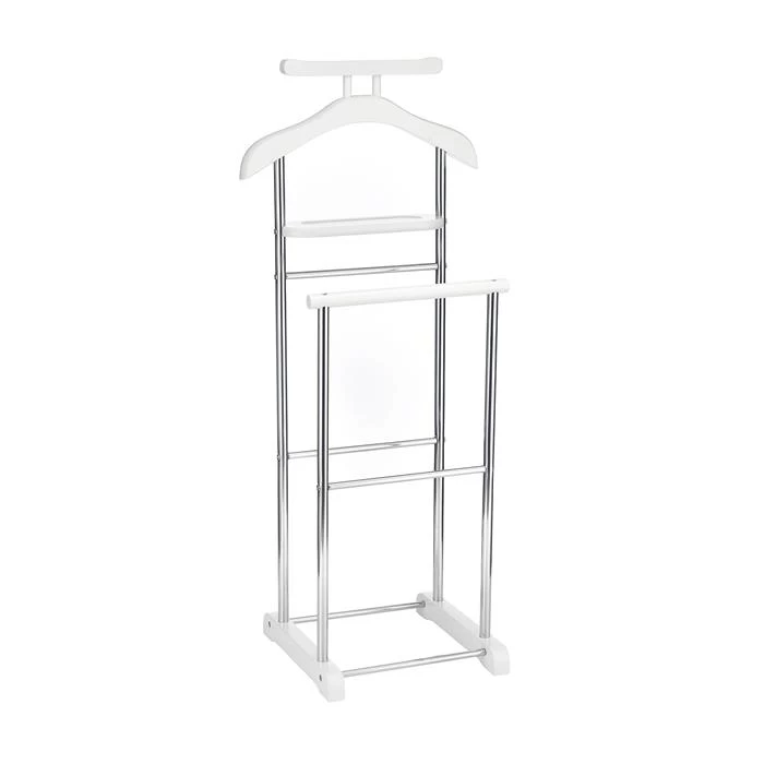 Herrendiener MUMBAI, In Weiß/chrom Mit Ablage 1 Herrendiener MUMBAI, In Weiß/chrom Mit Ablage