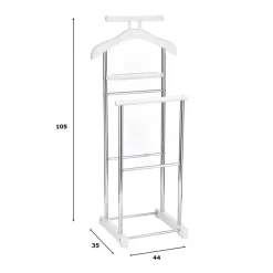 Herrendiener MUMBAI, In Weiß/chrom Mit Ablage 5 Herrendiener MUMBAI, In Weiß/chrom Mit Ablage -Berühmt Möbel 94129 2