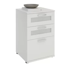 Nachttisch MARIKE In Weiß Mit 3 Schubladen