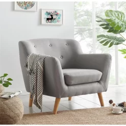 Sessel CESENA In Grau, Stoffbezug 7 Sessel CESENA In Grau, Stoffbezug -Berühmt Möbel 94275 2