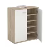 Schuhschrank LENNIS 2 Türen In Sonoma Eiche/weiß