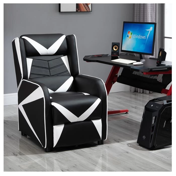 Gaming Relaxsessel ARROW In Schwarz/weiß, Bezug Aus Lederimitat 4 Gaming Relaxsessel ARROW In Schwarz/weiß, Bezug Aus Lederimitat – Bild 4