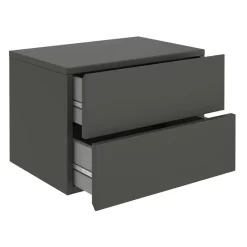 Wandregal Nachtschrank ANNI Mit 2 Schubladen In Grau