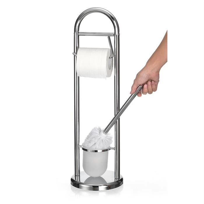 Toilettenpapierhalter EGON Freistehend, Inkl. WC Bürste 2 Toilettenpapierhalter EGON Freistehend, Inkl. WC Bürste – Bild 2