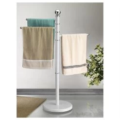 Handtuchhalter PETRA Mit 3 Stangen Weiß Lackiert -Berühmt Möbel 94505 2