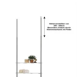 Teleskop-Duschregal DUNJA Mit 3 Ablagen Und 1 Korb -Berühmt Möbel 94514 2