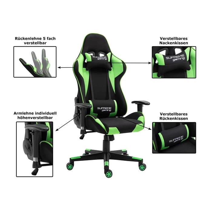 Bürodrehstuhl BOOST In Schwarz/grün 2 Bürodrehstuhl BOOST In Schwarz/grün – Bild 2