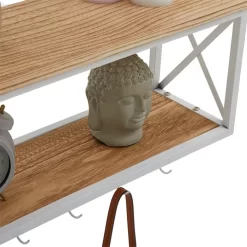 Wandgarderobe ARMANDO Weiß/braun -Berühmt Möbel 94576 4 N