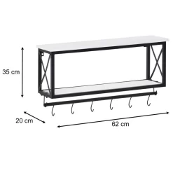 Wandgarderobe ARMANDO Weiß/schwarz -Berühmt Möbel 94578 5