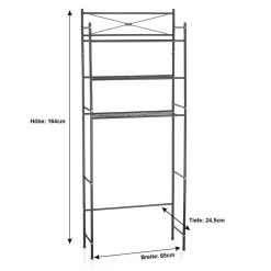 Toiletten Waschmaschinen Regal MARSA Mit 3 Ablagen In 3 Schwarz -Berühmt Möbel 94588 3
