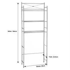 Toiletten Waschmaschinen Regal MARSA Mit 3 Ablagen In Chrom -Berühmt Möbel 94589 3