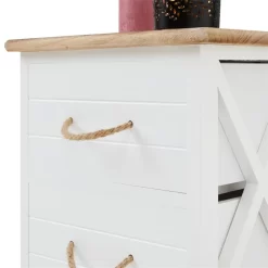 Nachttisch PERUGIA Mit 2 Schubladen In Weiß -Berühmt Möbel 94605 3 N