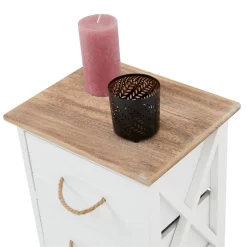 Nachttisch PERUGIA Mit 2 Schubladen In Weiß -Berühmt Möbel 94605 4 N