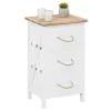 Nachttisch PERUGIA Mit 3 Schubladen In Weiß