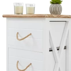 Nachttisch PERUGIA Mit 3 Schubladen In Weiß -Berühmt Möbel 94607 3 N