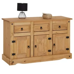 Sideboard SALSA, Kiefer Massiv, Mit 3 Schubladen