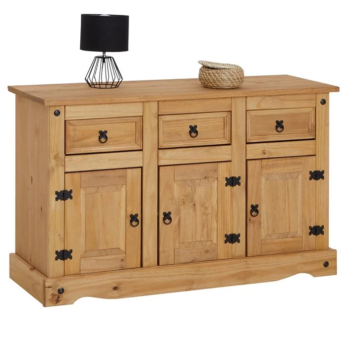 Sideboard SALSA, Kiefer Massiv, Mit 3 Schubladen 1 Sideboard SALSA, Kiefer Massiv, Mit 3 Schubladen