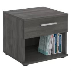 Nachttisch MARY Esche Grau Mit Schublade