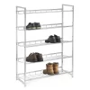 Schuhregal VALERIO Metall Verchromt, 5 Ablagen